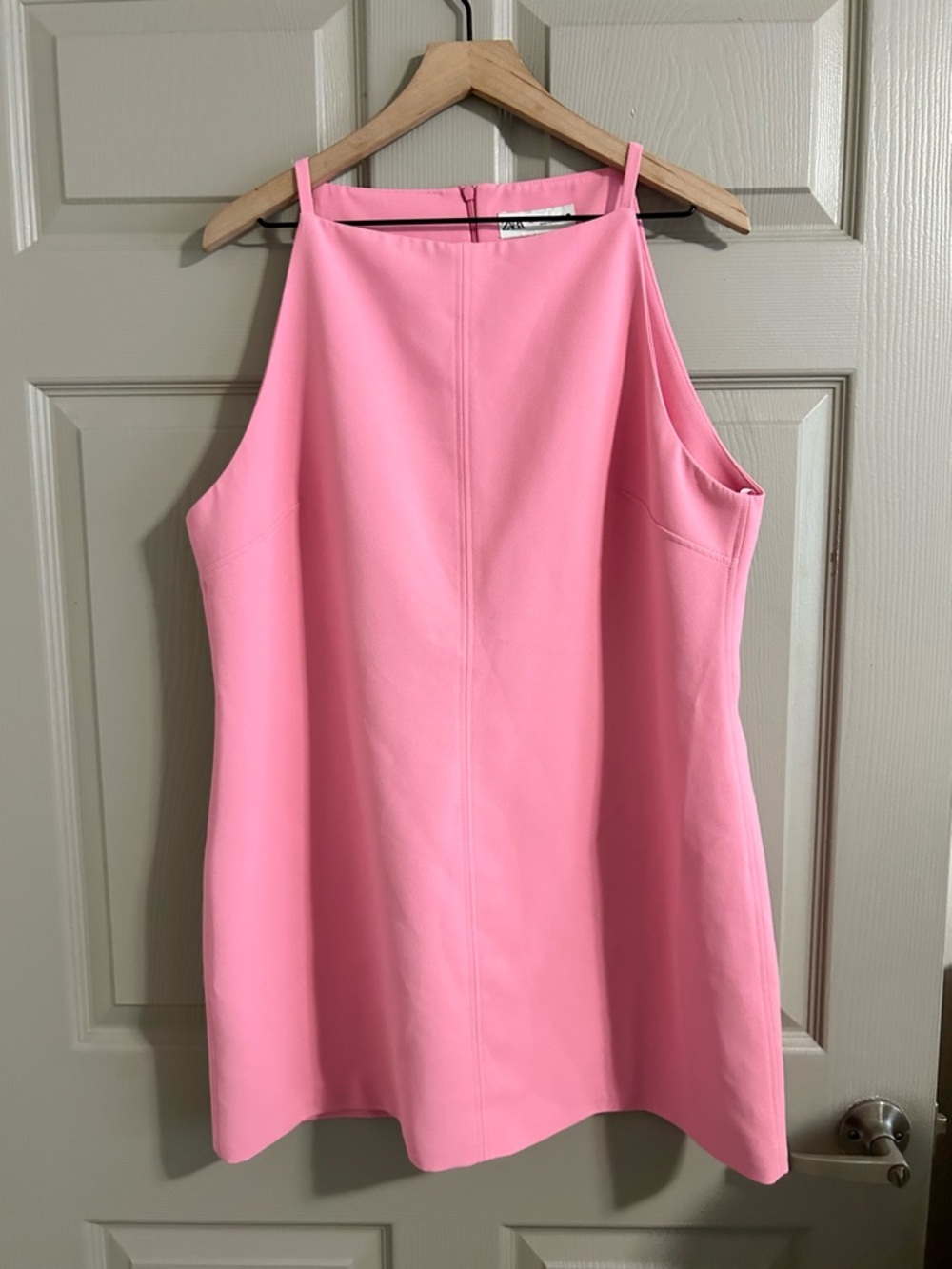 Zara Collection Short Mini Dress Size XXL Pink Shift Style Polyester